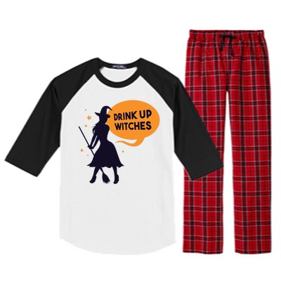 Drink Up Witches Funny Witch Raglan Sleeve Pajama Set