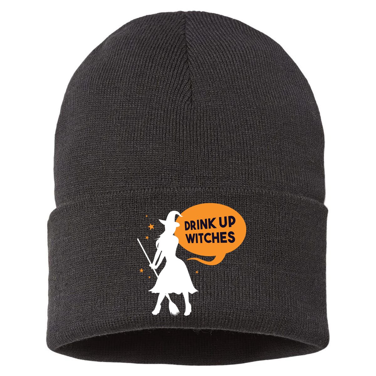 Drink Up Witches Funny Witch Sustainable Knit Beanie