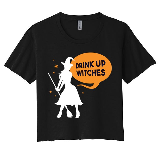 Drink Up Witches Funny Witch Crop Top