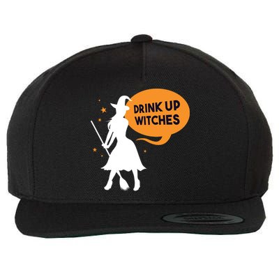 Drink Up Witches Funny Witch Wool Snapback Cap