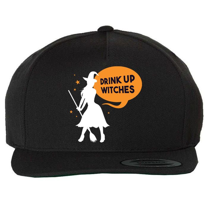 Drink Up Witches Funny Witch Wool Snapback Cap