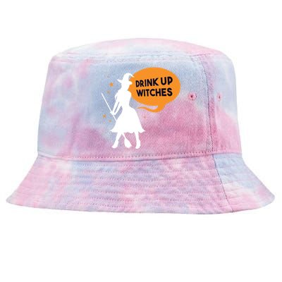 Drink Up Witches Funny Witch Tie-Dyed Bucket Hat