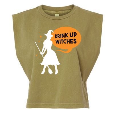 Drink Up Witches Funny Witch Garment-Dyed Women's Muscle Tee