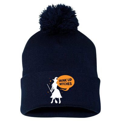 Drink Up Witches Funny Witch Pom Pom 12in Knit Beanie