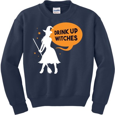 Drink Up Witches Funny Witch Kids Sweatshirt