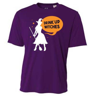 Drink Up Witches Funny Witch Cooling Performance Crew T-Shirt