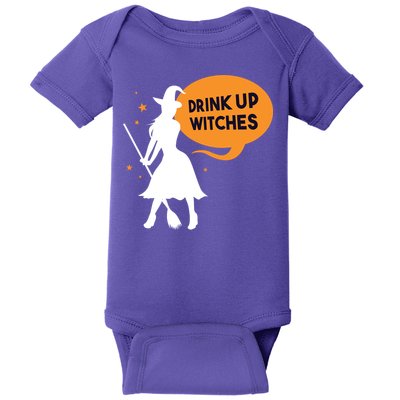 Drink Up Witches Funny Witch Baby Bodysuit