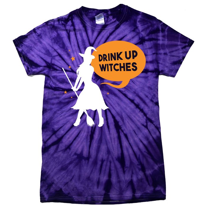 Drink Up Witches Funny Witch Tie-Dye T-Shirt