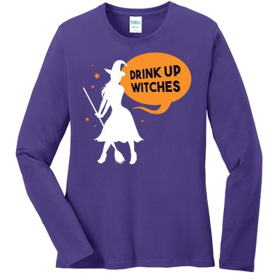 Drink Up Witches Funny Witch Ladies Long Sleeve Shirt