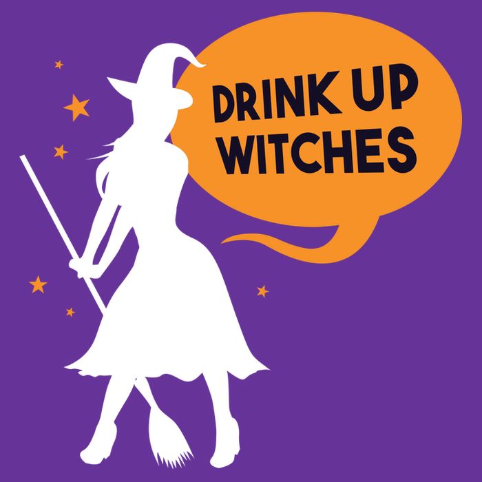 Drink Up Witches Funny Witch Women's V-Neck T-Shirt