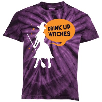 Drink Up Witches Funny Witch Kids Tie-Dye T-Shirt