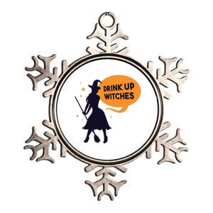 Drink Up Witches Funny Witch Metallic Star Ornament