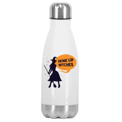 Drink Up Witches Funny Witch Stainless Steel Insulated Water Bottle