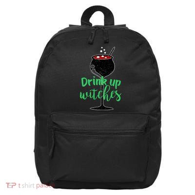 Drink Up Witches Halloween Wine 16 in Basic Backpack