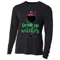 Drink Up Witches Halloween Wine Cooling Performance Long Sleeve Crew