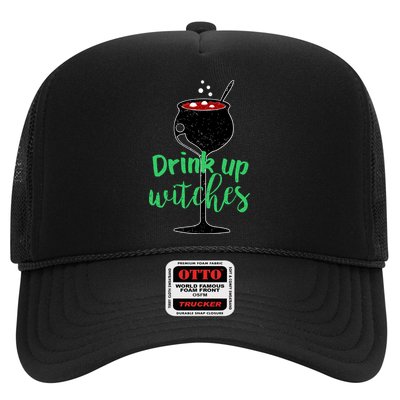 Drink Up Witches Halloween Wine Trucker Hat