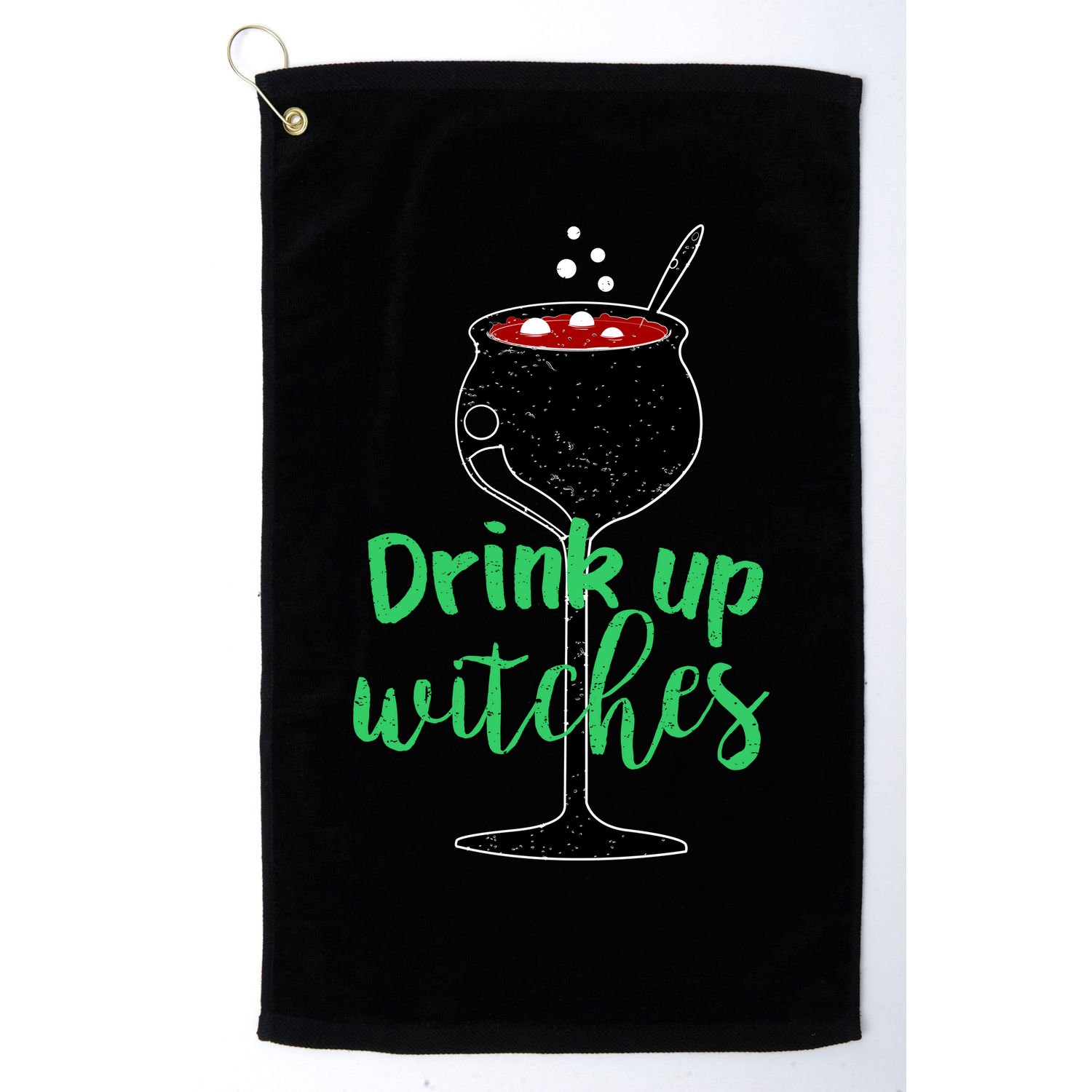 Drink Up Witches Halloween Wine Golf Towel