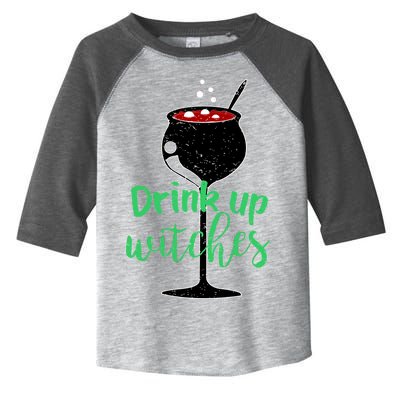 Drink Up Witches Halloween Wine Toddler Fine Jersey T-Shirt