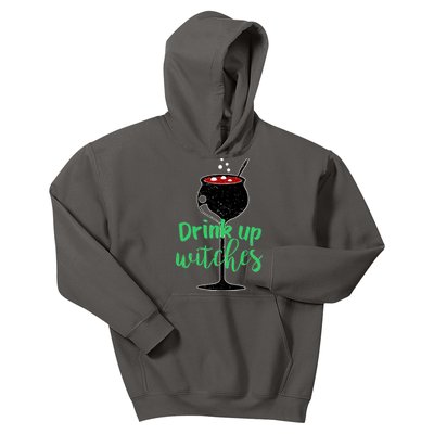 Drink Up Witches Halloween Wine Kids Hoodie