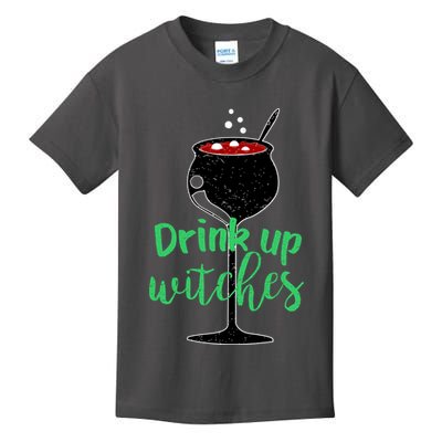 Drink Up Witches Halloween Wine Kids T-Shirt