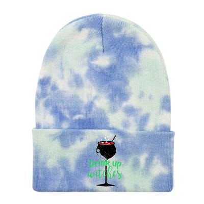 Drink Up Witches Halloween Wine Tie Dye 12in Knit Beanie