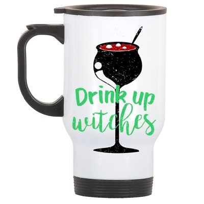 Drink Up Witches Halloween Wine Stainless Steel Travel Mug