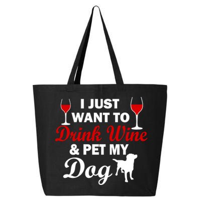 Drink Wine & Pet My Dog 25L Jumbo Tote