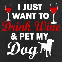 Drink Wine & Pet My Dog 25L Jumbo Tote