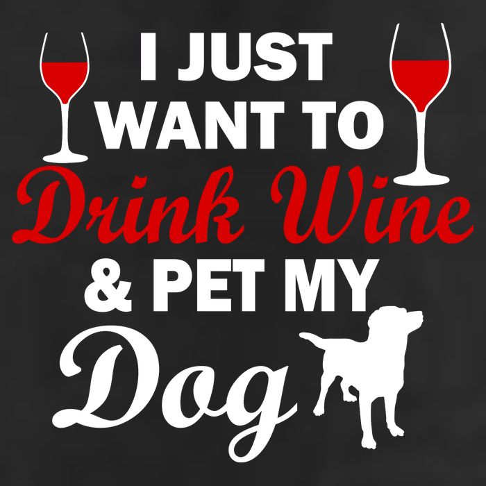 Drink Wine & Pet My Dog 25L Jumbo Tote