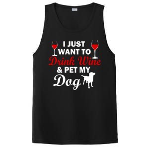 Drink Wine & Pet My Dog PosiCharge Competitor Tank