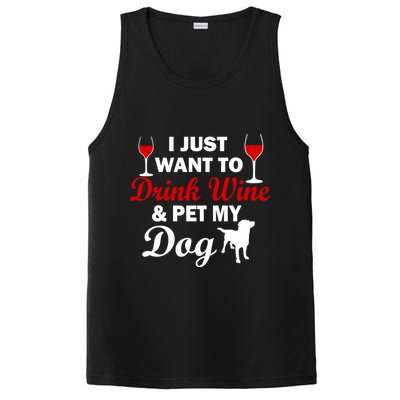 Drink Wine & Pet My Dog PosiCharge Competitor Tank