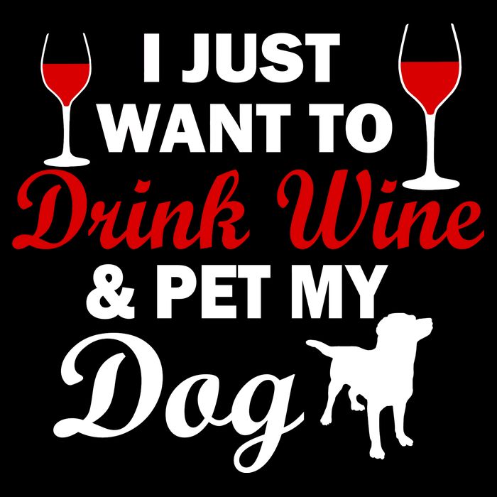 Drink Wine & Pet My Dog Kids T-Shirt