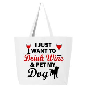 Drink Wine & Pet My Dog 25L Jumbo Tote