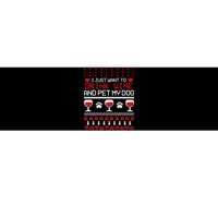 Drink Wine And Pet My Dog Ugly Christmas Bumper Sticker