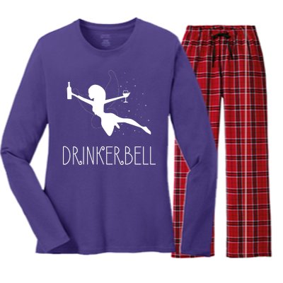 Drinkerbell Women's Long Sleeve Flannel Pajama Set 