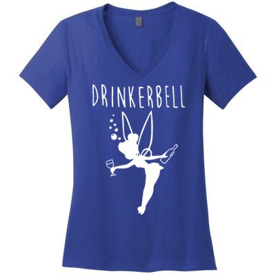 Drinkerbell Funny Women's V-Neck T-Shirt