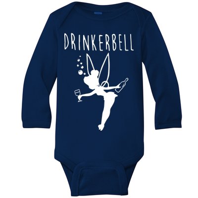 Drinkerbell Funny Baby Long Sleeve Bodysuit