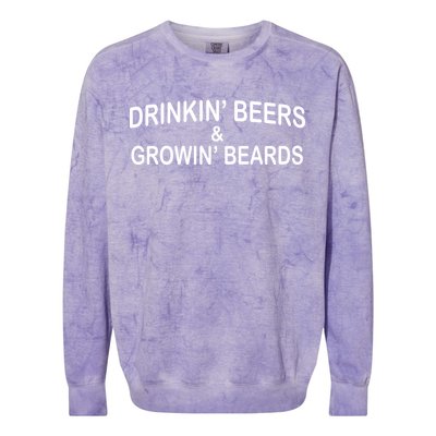 Drinkin' Beers and Grownin' Beards Colorblast Crewneck Sweatshirt