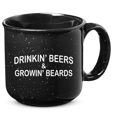 Drinkin' Beers and Grownin' Beards 15oz Campfire Ceramic Mug