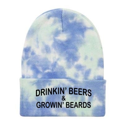 Drinkin' Beers and Grownin' Beards Tie Dye 12in Knit Beanie