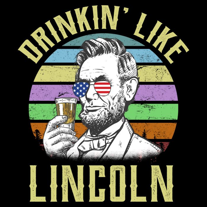 Drinkin' Like Lincoln Retro Abraham City Backpack
