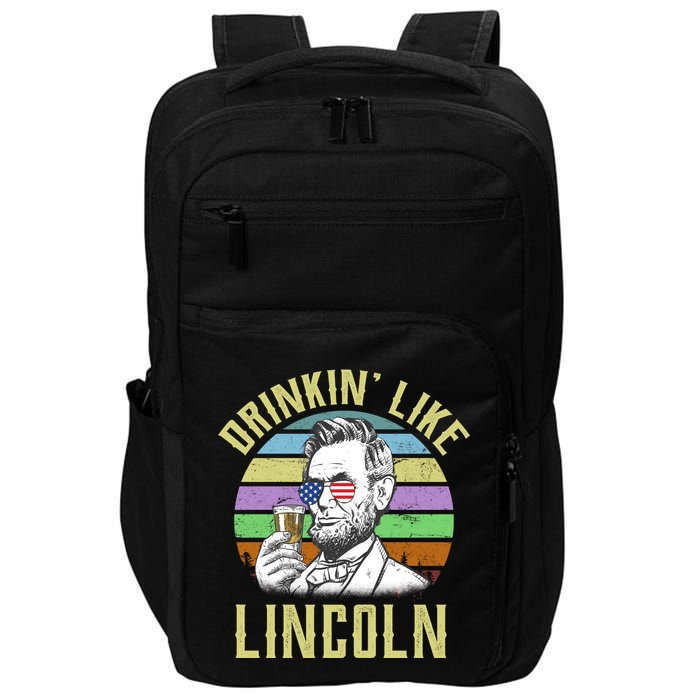 Drinkin' Like Lincoln Retro Abraham Impact Tech Backpack