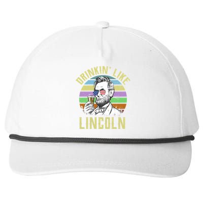 Drinkin' Like Lincoln Retro Abraham Snapback Five-Panel Rope Hat