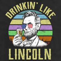 Drinkin' Like Lincoln Retro Abraham Adult Drive Performance Visor