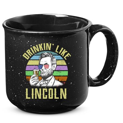 Drinkin' Like Lincoln Retro Abraham 15oz Campfire Ceramic Mug