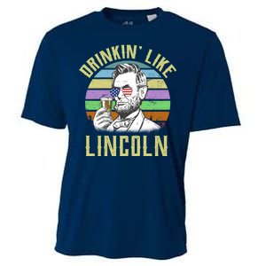 Drinkin' Like Lincoln Retro Abraham Cooling Performance Crew T-Shirt