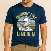 Drinkin' Like Lincoln Retro Abraham Cooling Performance Crew T-Shirt