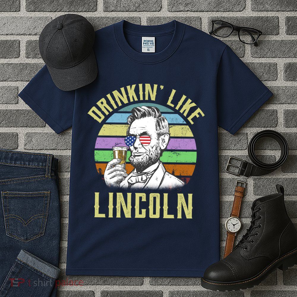 Drinkin' Like Lincoln Retro Abraham Tall T-Shirt