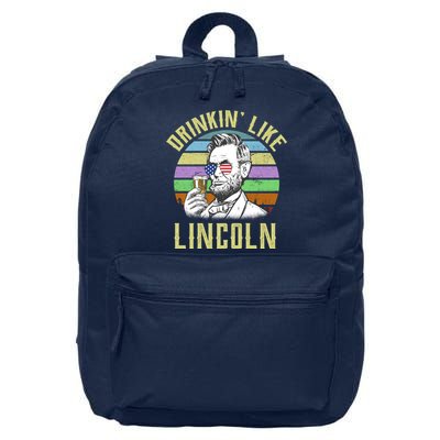 Drinkin' Like Lincoln Retro Abraham 16 in Basic Backpack