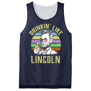 Drinkin' Like Lincoln Retro Abraham Mesh Reversible Basketball Jersey Tank